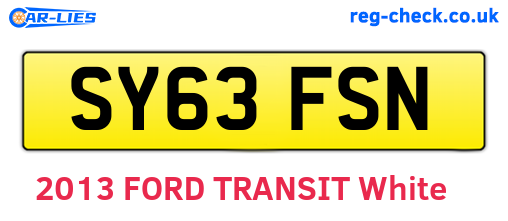SY63FSN are the vehicle registration plates.