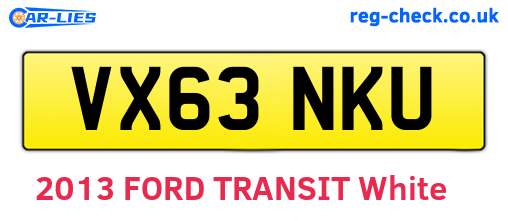 VX63NKU are the vehicle registration plates.