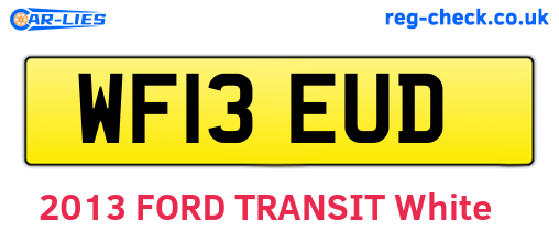 WF13EUD are the vehicle registration plates.