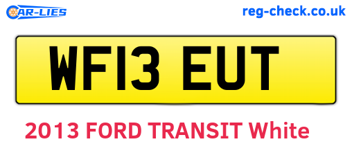 WF13EUT are the vehicle registration plates.