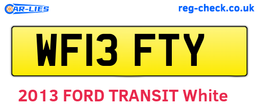 WF13FTY are the vehicle registration plates.