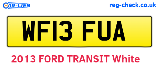 WF13FUA are the vehicle registration plates.