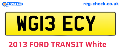 WG13ECY are the vehicle registration plates.