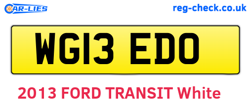 WG13EDO are the vehicle registration plates.