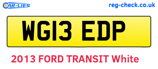 WG13EDP are the vehicle registration plates.