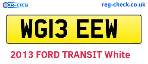 WG13EEW are the vehicle registration plates.