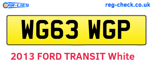 WG63WGP are the vehicle registration plates.