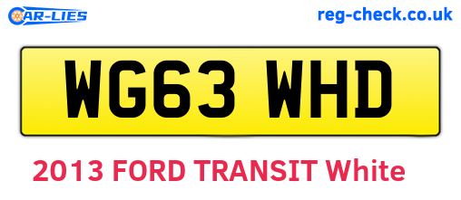 WG63WHD are the vehicle registration plates.