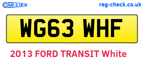 WG63WHF are the vehicle registration plates.