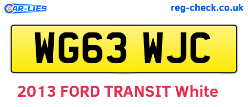 WG63WJC are the vehicle registration plates.