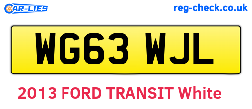 WG63WJL are the vehicle registration plates.
