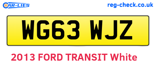 WG63WJZ are the vehicle registration plates.