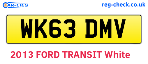 WK63DMV are the vehicle registration plates.