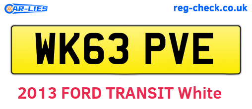 WK63PVE are the vehicle registration plates.