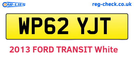 WP62YJT are the vehicle registration plates.