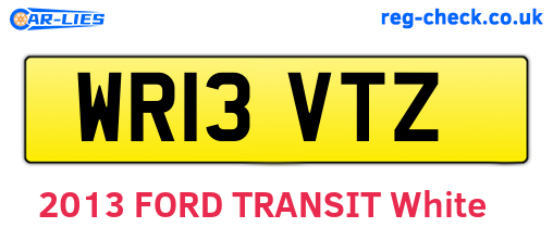WR13VTZ are the vehicle registration plates.