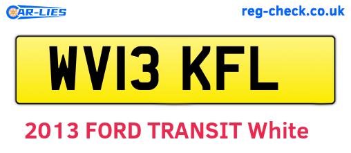 WV13KFL are the vehicle registration plates.