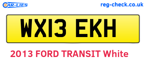 WX13EKH are the vehicle registration plates.