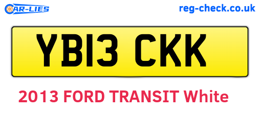 YB13CKK are the vehicle registration plates.