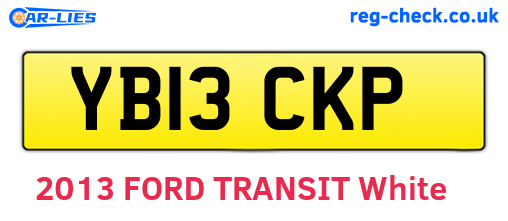 YB13CKP are the vehicle registration plates.