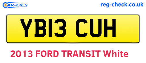 YB13CUH are the vehicle registration plates.