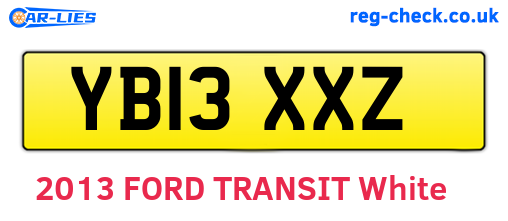 YB13XXZ are the vehicle registration plates.