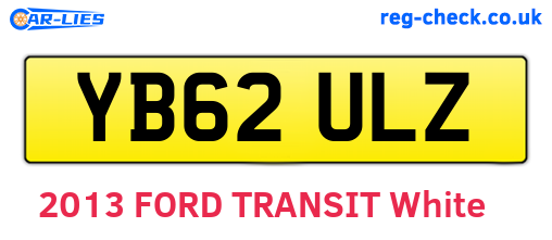 YB62ULZ are the vehicle registration plates.