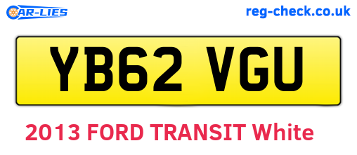 YB62VGU are the vehicle registration plates.