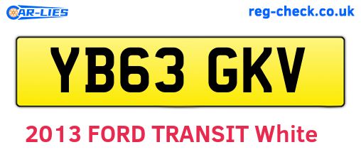 YB63GKV are the vehicle registration plates.