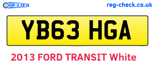 YB63HGA are the vehicle registration plates.