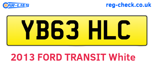 YB63HLC are the vehicle registration plates.