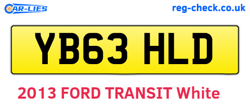 YB63HLD are the vehicle registration plates.