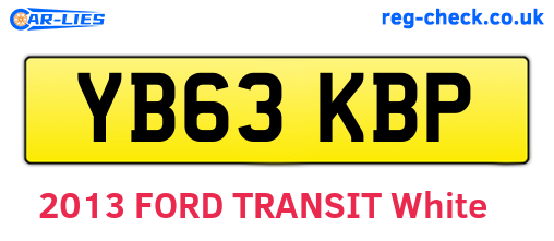 YB63KBP are the vehicle registration plates.