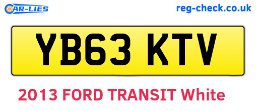 YB63KTV are the vehicle registration plates.