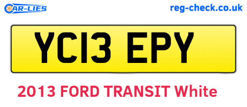 YC13EPY are the vehicle registration plates.