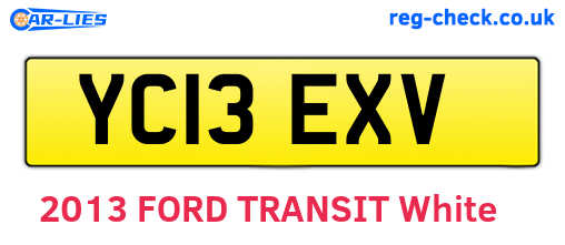 YC13EXV are the vehicle registration plates.