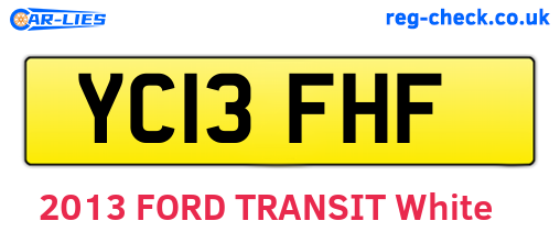 YC13FHF are the vehicle registration plates.
