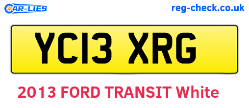 YC13XRG are the vehicle registration plates.