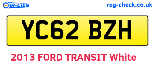 YC62BZH are the vehicle registration plates.