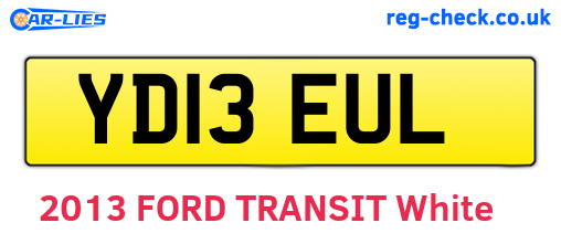 YD13EUL are the vehicle registration plates.