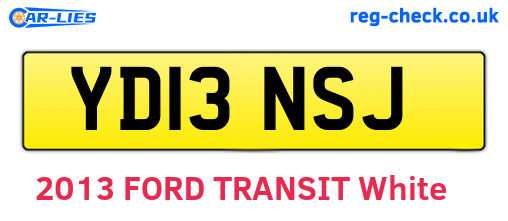 YD13NSJ are the vehicle registration plates.