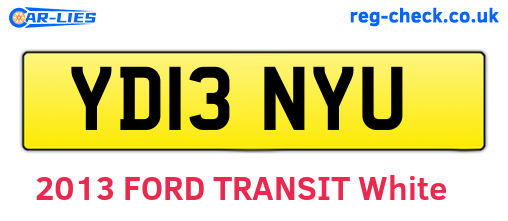YD13NYU are the vehicle registration plates.