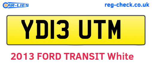 YD13UTM are the vehicle registration plates.