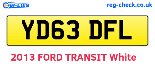 YD63DFL are the vehicle registration plates.
