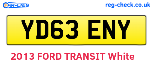 YD63ENY are the vehicle registration plates.
