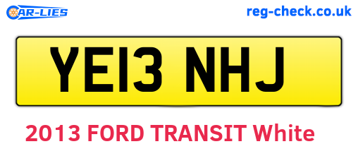 YE13NHJ are the vehicle registration plates.
