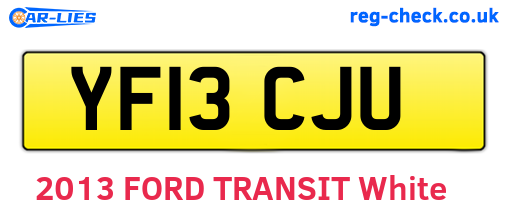 YF13CJU are the vehicle registration plates.