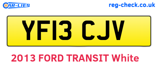 YF13CJV are the vehicle registration plates.