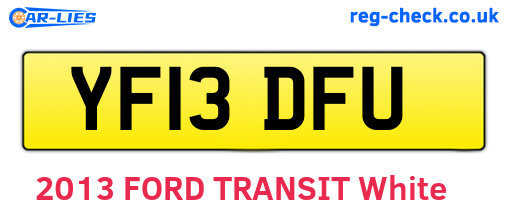 YF13DFU are the vehicle registration plates.