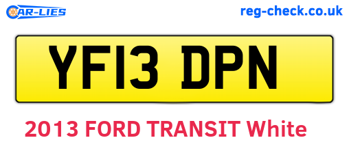 YF13DPN are the vehicle registration plates.
